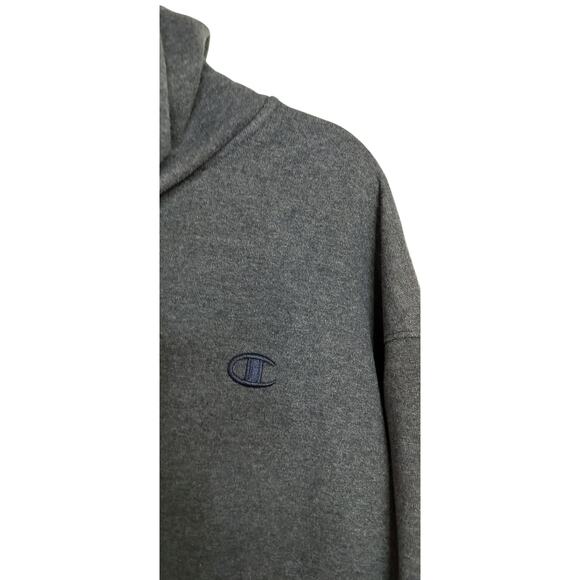 M763) Champion Eco Authentic Gray Full Zip Hoodie - Picture 3 of 9